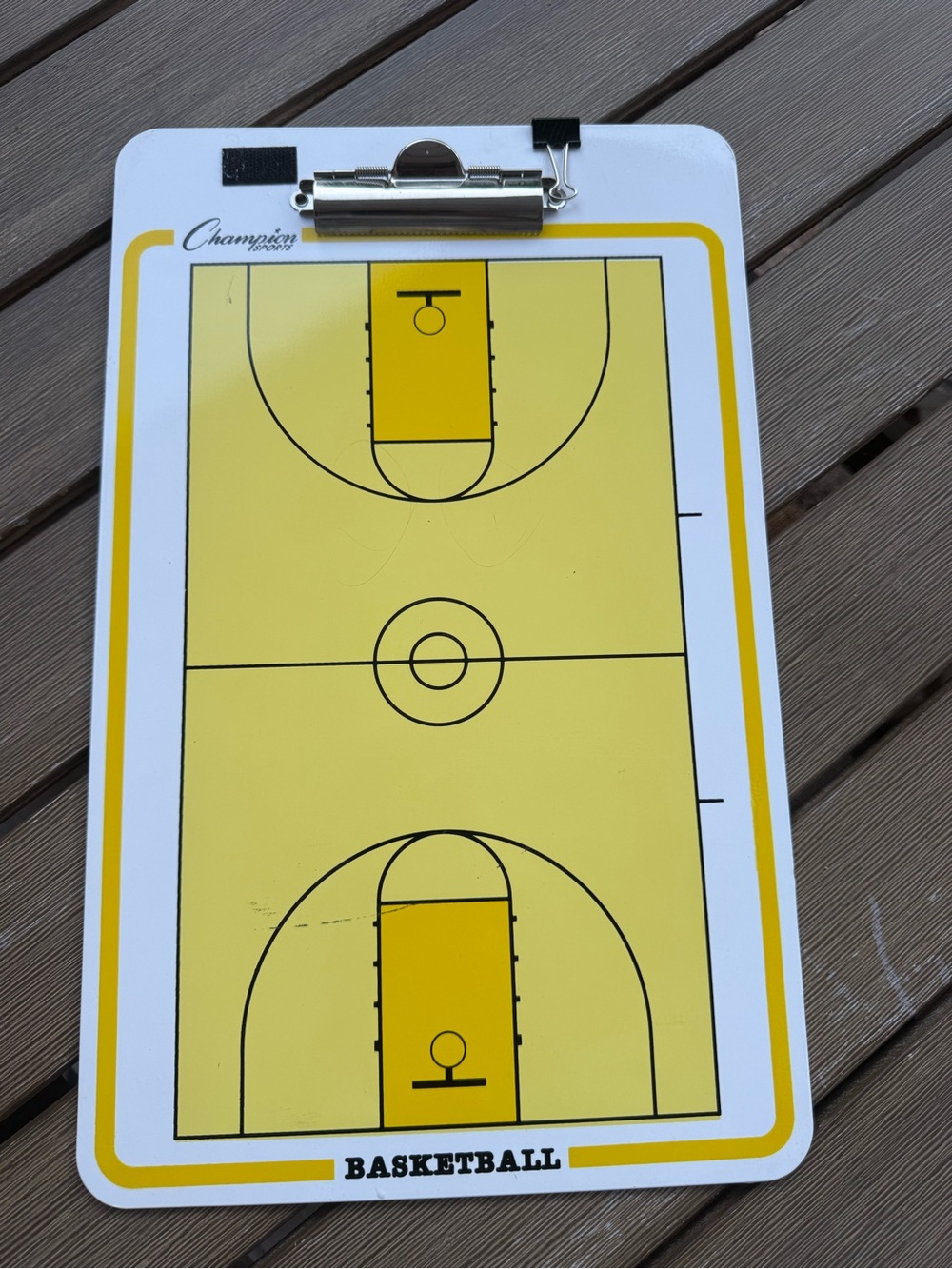 Champion Sports Basketball Coach Dry Erase Strategy Clipboard